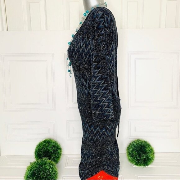 LIMITÉ slouchy with glitter oversized top dress top women size large - Picture 5 of 7